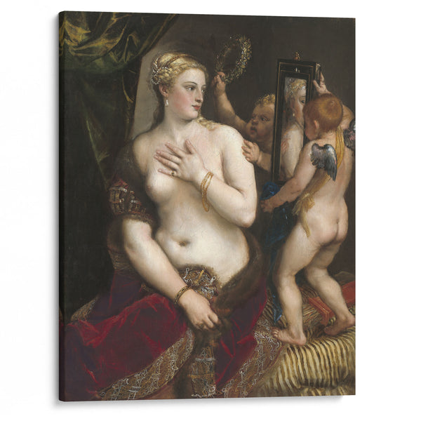 Venus With a Mirror (C. 1555) - Titian - Canvas Print