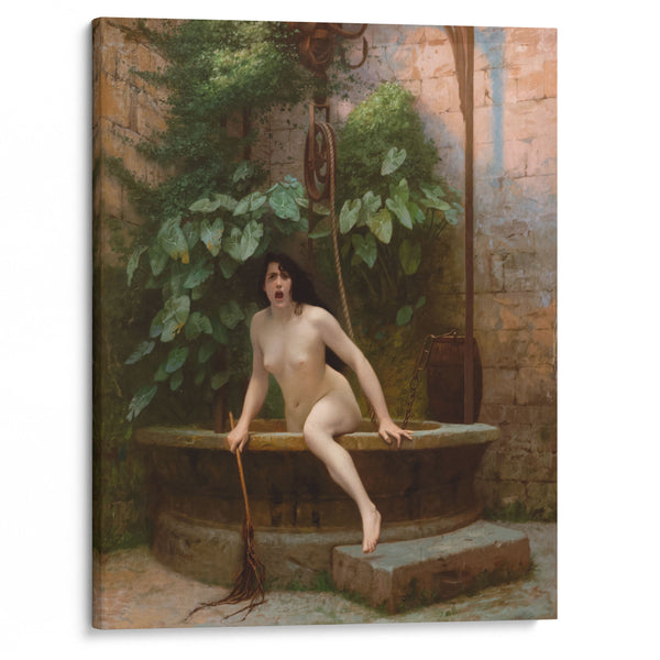 Truth Coming Out of Her Well to Shame Mankind (1896) - Jean-Léon Gérôme - Canvas Print