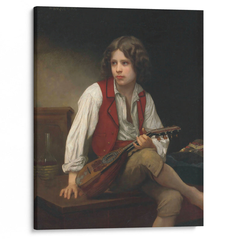 Italien à la mandoline (1870) - William Bouguereau - Canvas Print