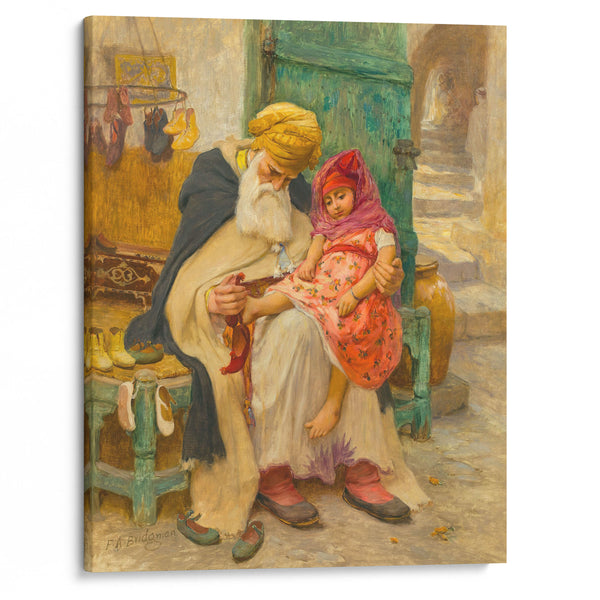 Les babouches - Frederick Arthur Bridgman - Canvas Print