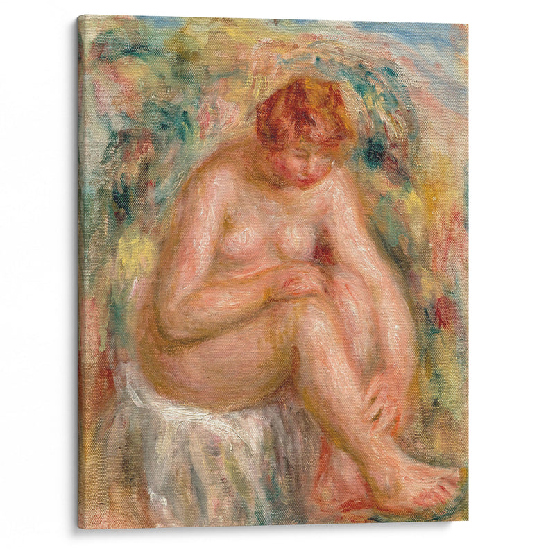 Femme nue assise vue de trois-quarts (Baigneuse) (1915–19) - Pierre-Auguste Renoir - Canvas Print