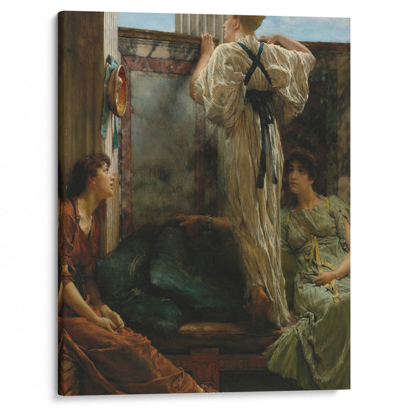 Who Is It - Lawrence Alma-Tadema - Canvas Print