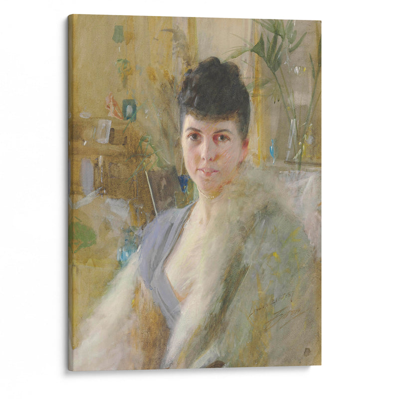 Portrait of a Lady in a Drawing Room (1887) - Anders Zorn - Canvas Print