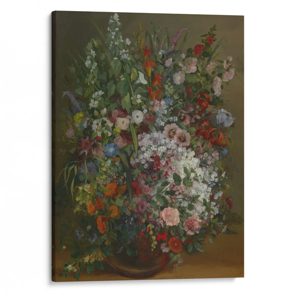 Bouquet of Flowers in a Vase (1862) - Gustave Courbet - Canvas Print
