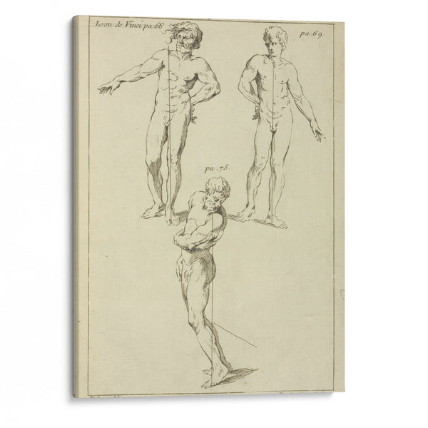 Three studies of male figures - Peter Paul Rubens - Canvas Print