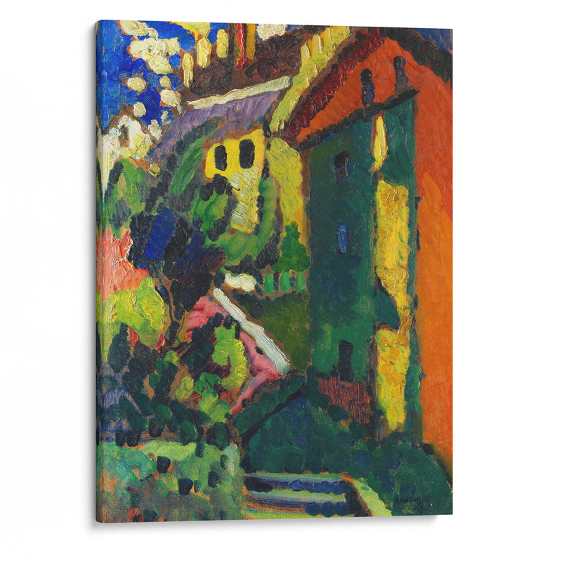 Treppe zum Schloss (Murnau) (1909) - Wassily Kandinsky - Canvas Print