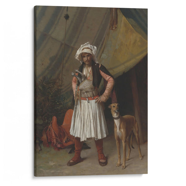 A Bashi-Bazouk And His Dog - Jean-Léon Gérôme - Canvas Print