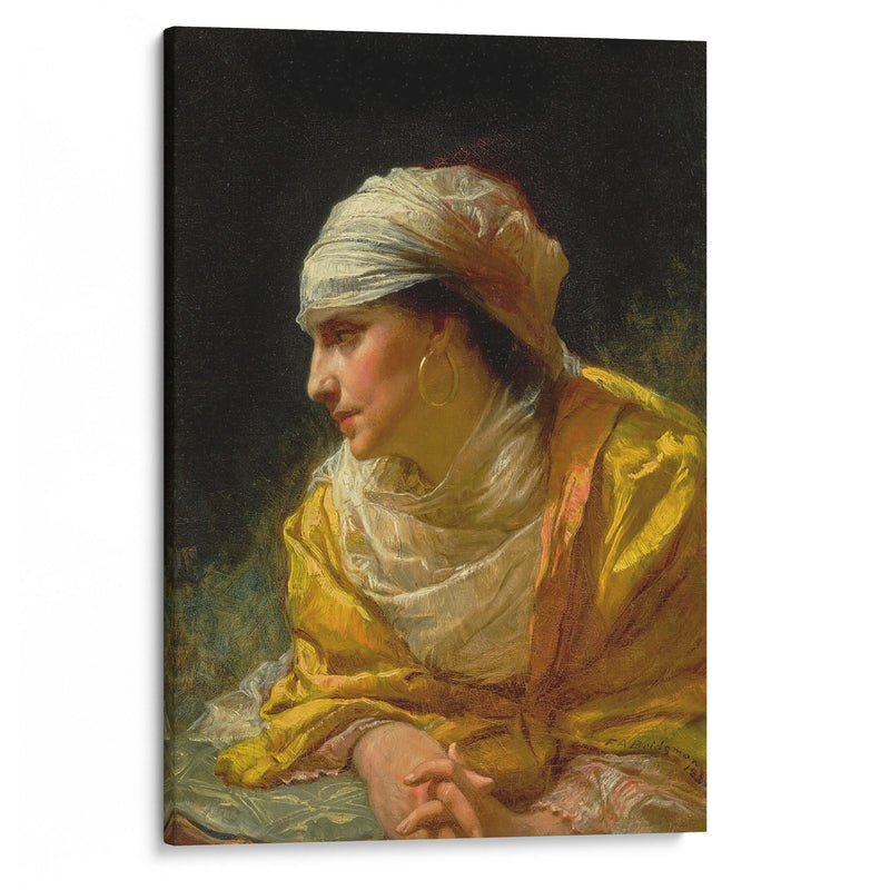 The Glance ( 1881) - Frederick Arthur Bridgman - Canvas Print