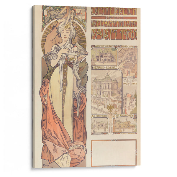 Österreich auf der Weltausstellung Paris 1900 (1899) - Alphonse Mucha - Canvas Print