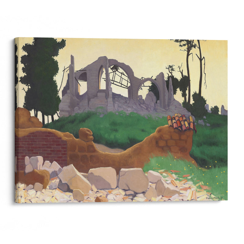 The Church of Souain (1917) - Félix Vallotton - Canvas Print