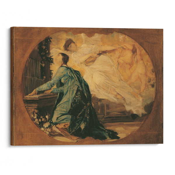 Organ player (allegory of church music) (1885) - Gustav Klimt - Canvas Print