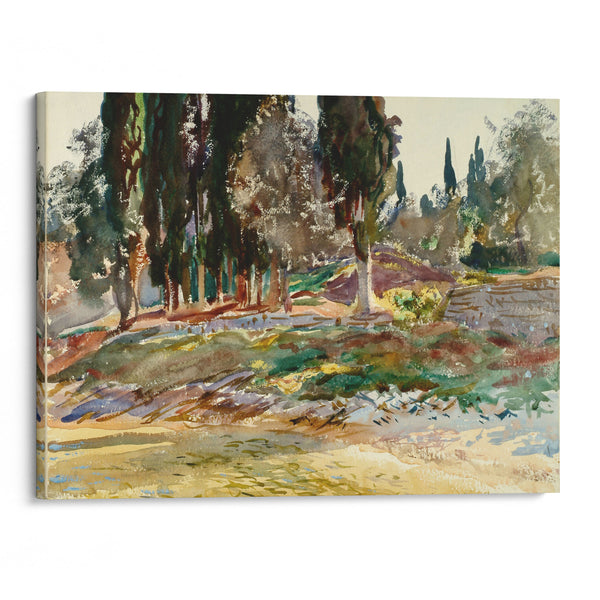 Cypress Trees at San Vigilio, Lake Garda (between 1856 and 1925) - John Singer Sargent - Canvas Print