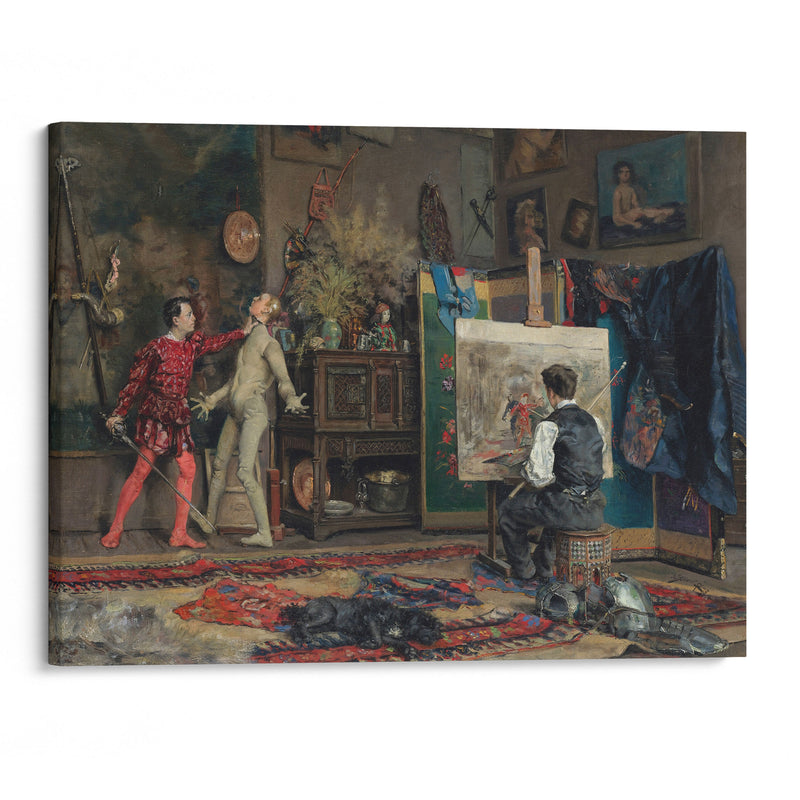 In The Artist’s Studio (1875) - Julius Leblanc Stewart - Canvas Print