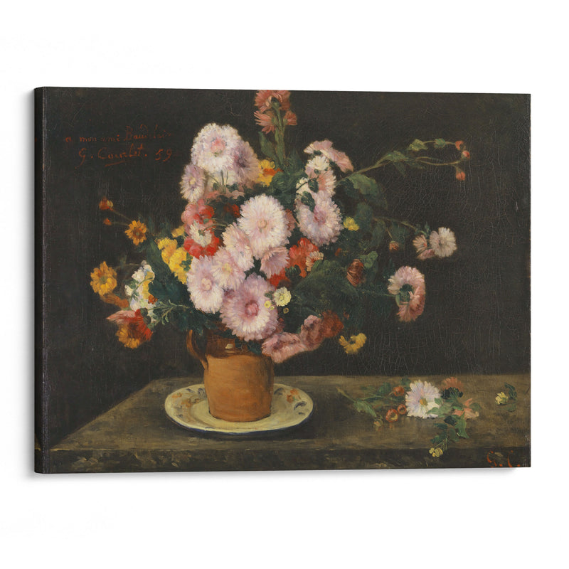 Bouquet Of Asters (1859) - Gustave Courbet - Canvas Print