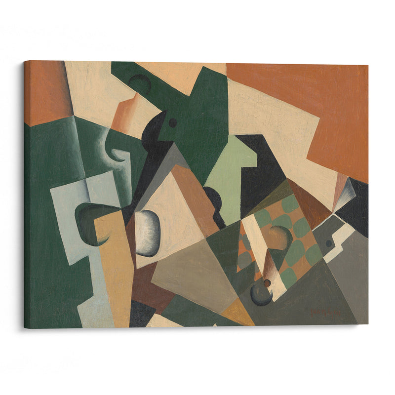 Glass and Checkerboard (c. 1917) - Juan Gris - Canvas Print