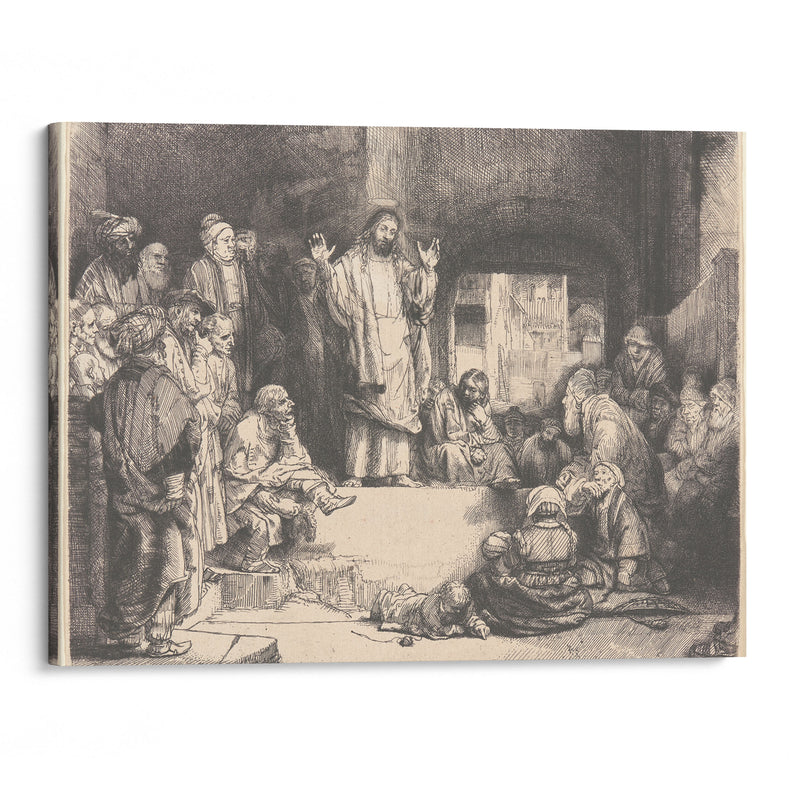 Christ Preaching (ca. 1652) - Rembrandt van Rijn - Canvas Print