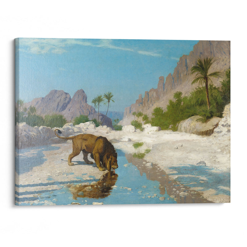 Lion in the Desert  (circa 1885) - Jean-Léon Gérôme - Canvas Print