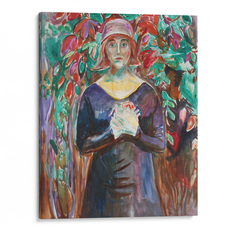 Model in the Garden (1930) - Edvard Munch - Canvas Print