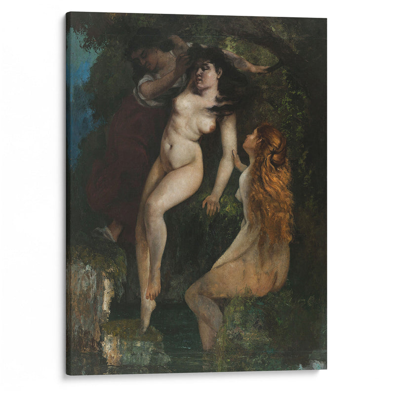 Trois baigneuses (1865-1869) - Gustave Courbet - Canvas Print