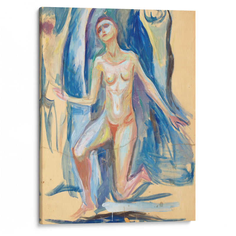 Kneeling Female Figure (1927–29) - Edvard Munch - Canvas Print