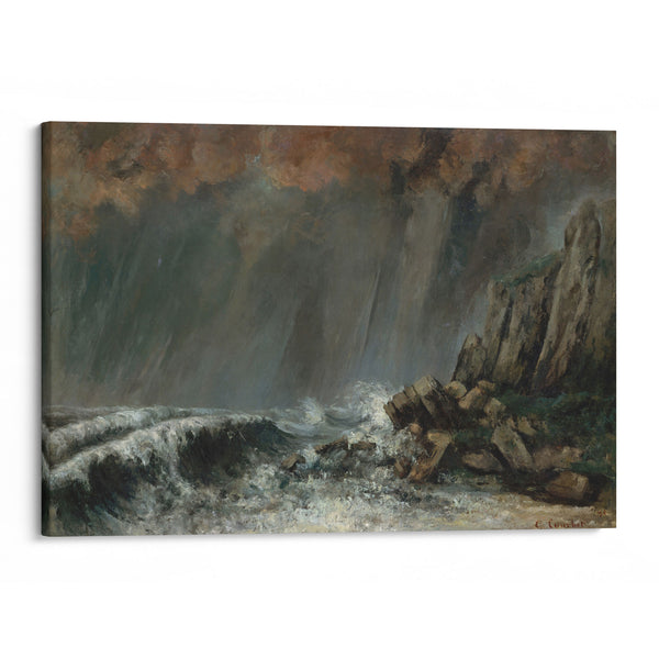 Marine; The Waterspout (1870) - Gustave Courbet - Canvas Print