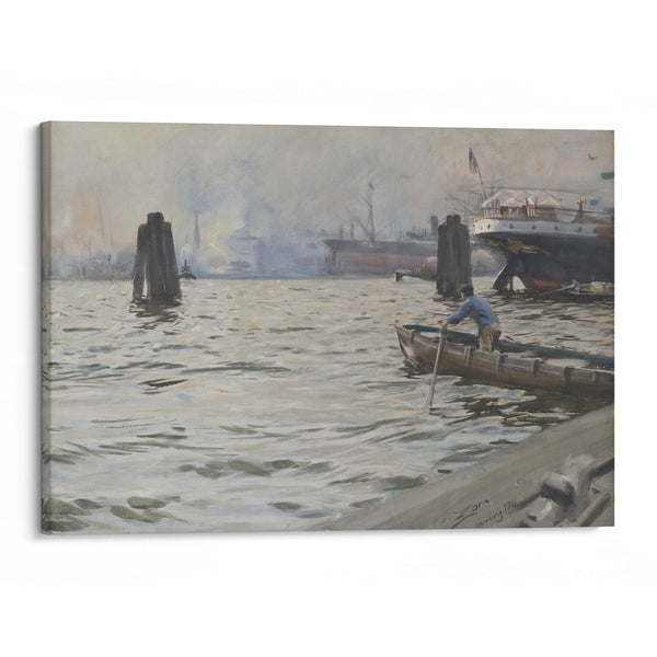 The Port of Hamburg (1891) - Anders Zorn - Canvas Print