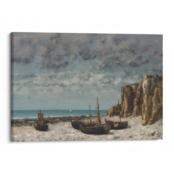 Boats on a Beach,Etretat (c. 1872-1875) - Gustave Courbet - Canvas Print