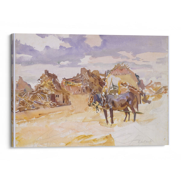 Mules and Ruins (1918) - John Singer Sargent - Canvas Print