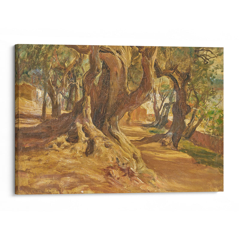 Tree Trunk (1885) - Frederick Arthur Bridgman - Canvas Print