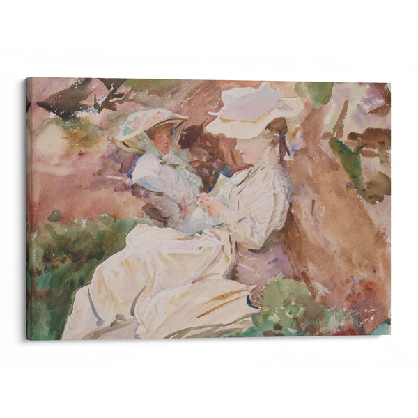 Simplon – Mrs Barnard and her Daughter Dorothy (1905-1915) - John Singer Sargent - Canvas Print