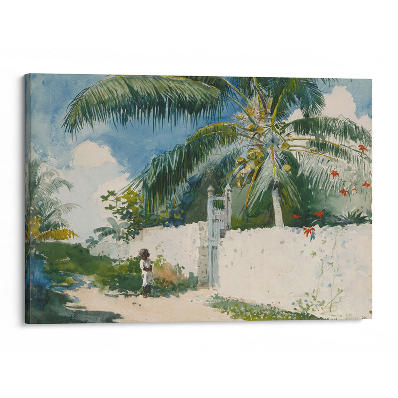 A Garden in Nassau (1885) - Winslow Homer - Canvas Print