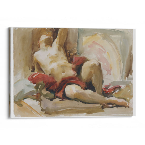 Man with Red Drapery (after 1900) - John Singer Sargent - Canvas Print