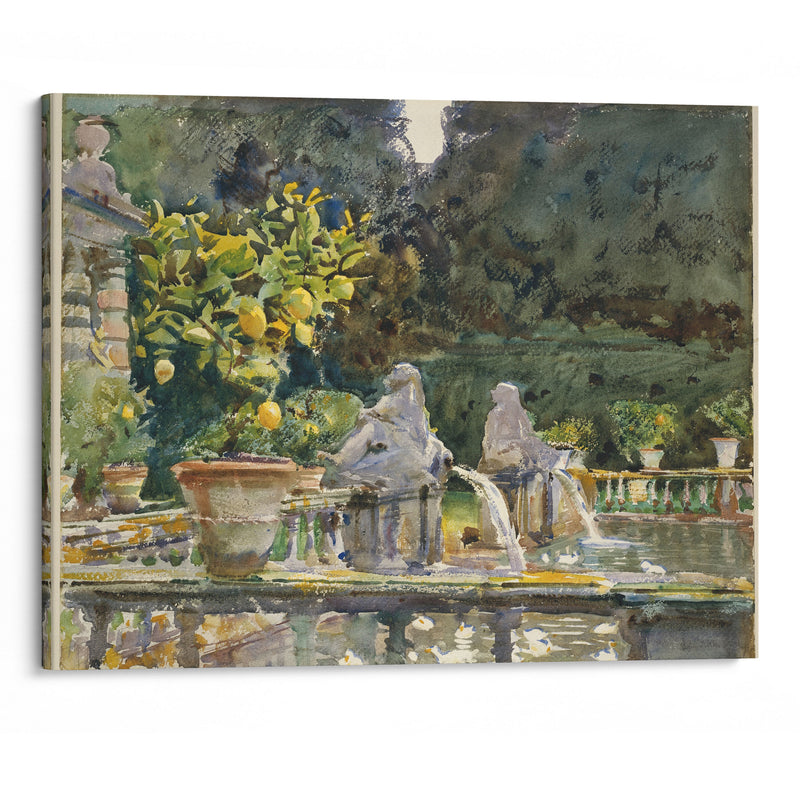 Villa di Marlia, Lucca; A Fountain (1910) - John Singer Sargent - Canvas Print