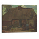 Cottage with Peasant Woman Digging (1885) - Vincent van Gogh - Canvas Print