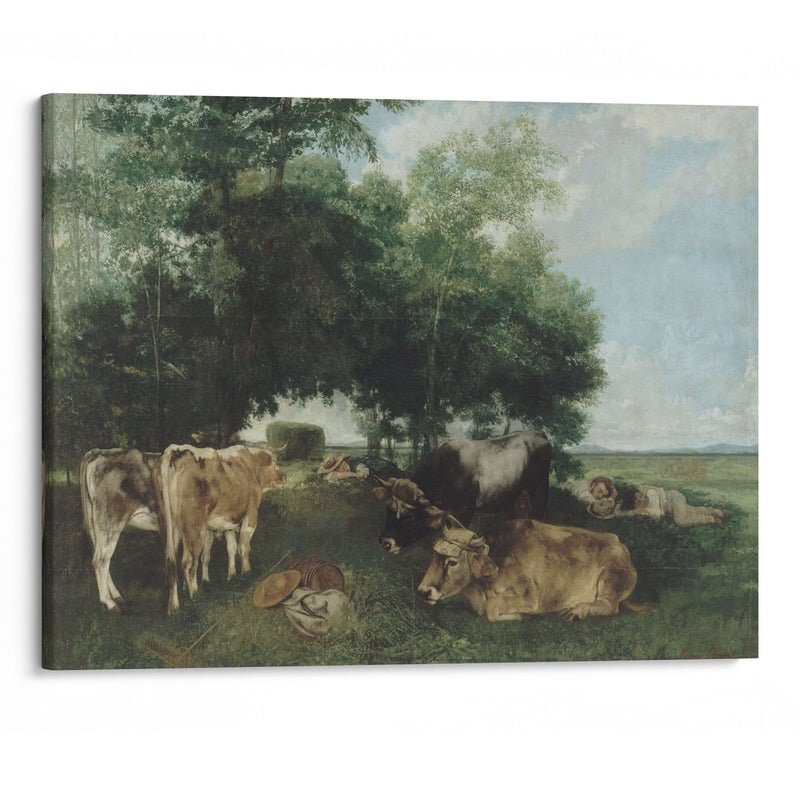 La Sieste Pendant La Saison Des Foins (1867-1868) - Gustave Courbet - Canvas Print