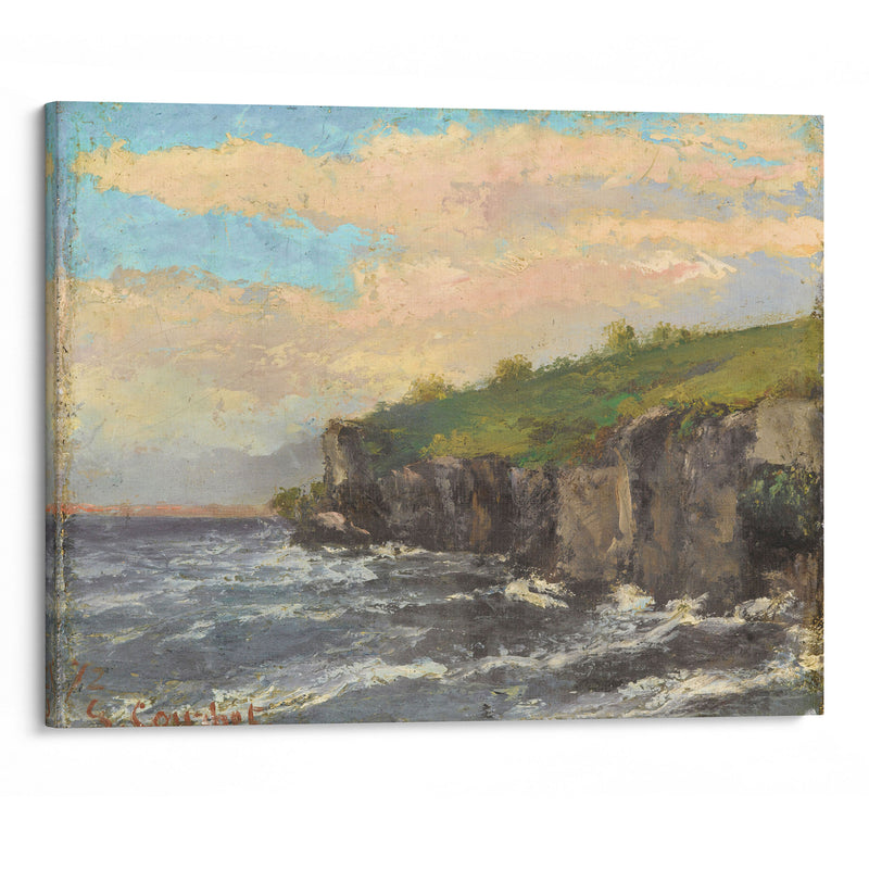 Cliff By The Water - Gustave Courbet - Canvas Print