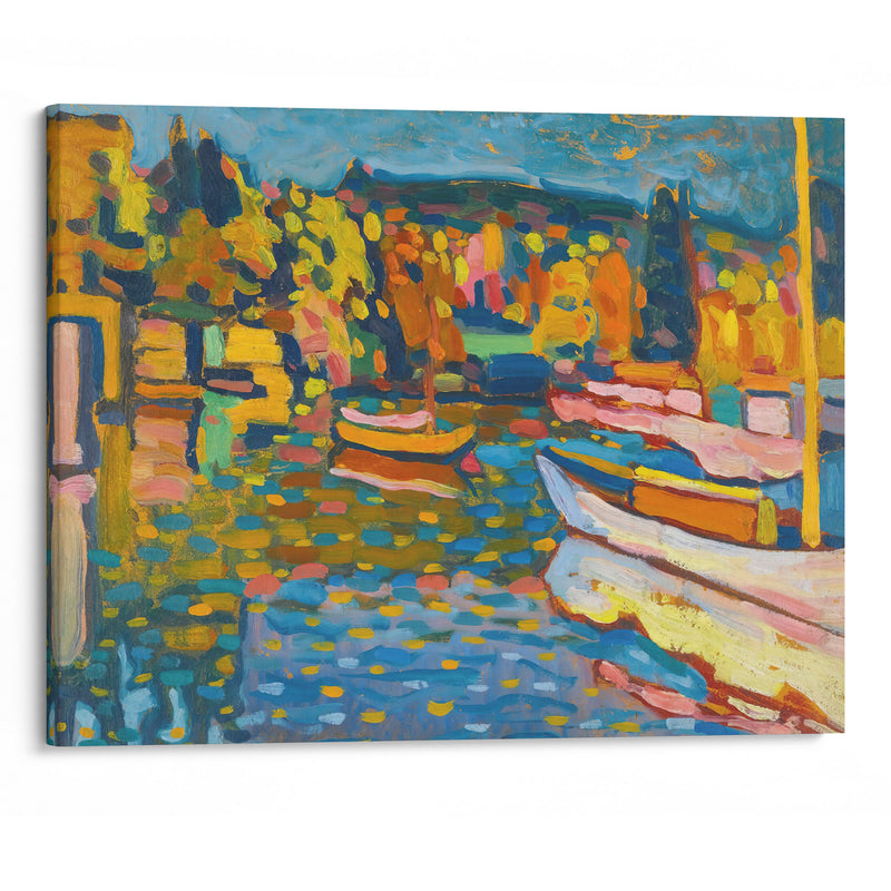 Study For Autumn Landscape With Boats (1908) - Wassily Kandinsky - Canvas Print