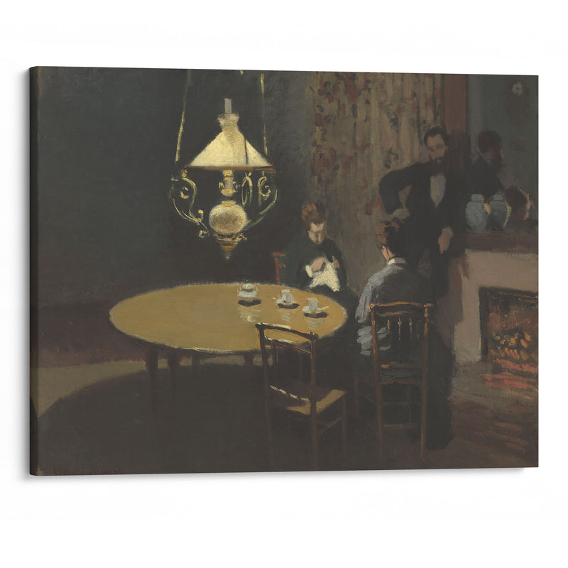 Interior, after Dinner (1868-1869) - Claude Monet - Canvas Print