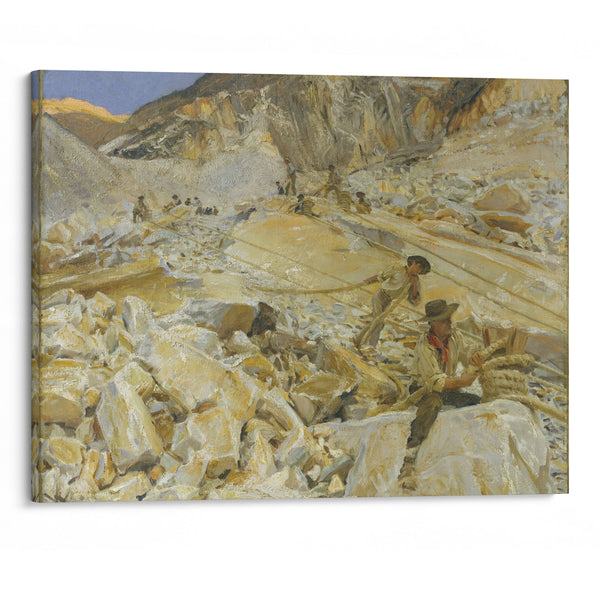 Bringing down marble from the quarries to Carrara (1911) - John Singer Sargent - Canvas Print