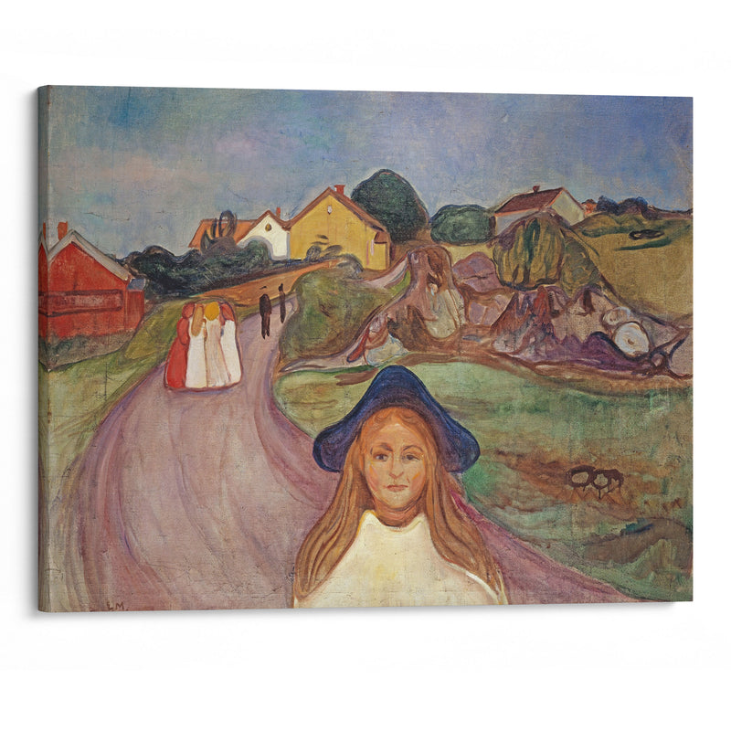 Road In Aasgaardstrand (1901) - Edvard Munch - Canvas Print