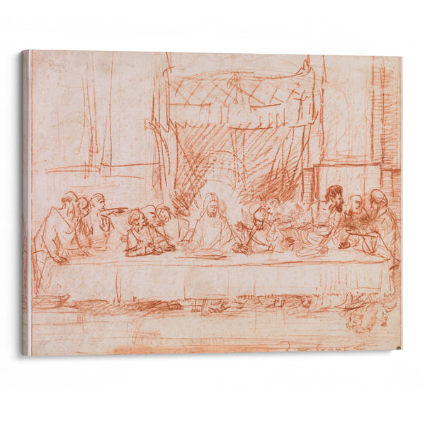 The Last Supper, after Leonardo da Vinci (1634–35) - Rembrandt van Rijn - Canvas Print