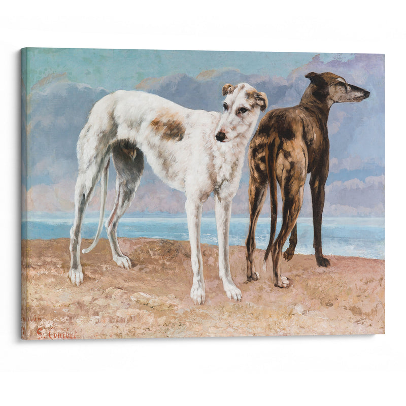 The Greyhounds of the Comte de Choiseul (1866) - Gustave Courbet - Canvas Print