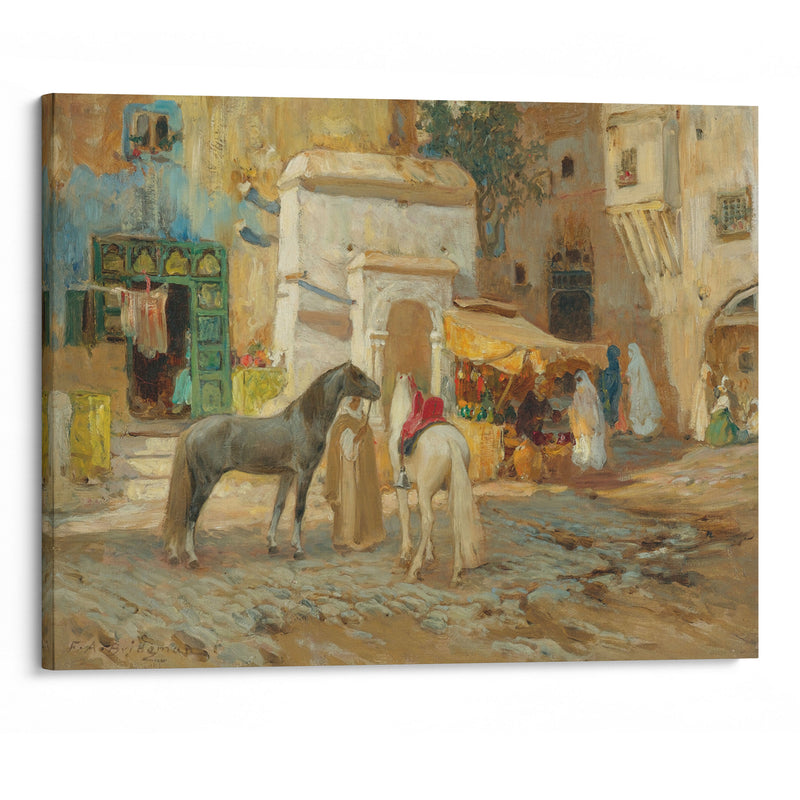 The Market Square - Frederick Arthur Bridgman - Canvas Print