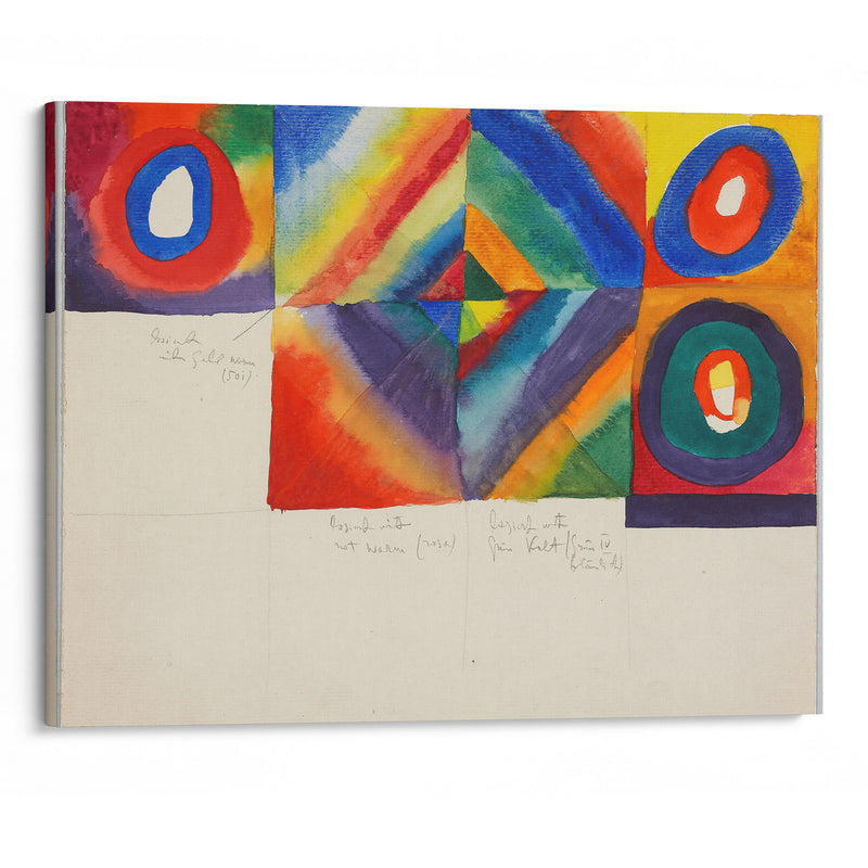 Color studies with information on painting technique (1913) - Wassily Kandinsky - Canvas Print