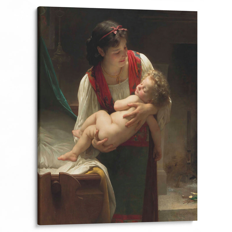 Berceuse (Le coucher) (1873) - William Bouguereau - Canvas Print