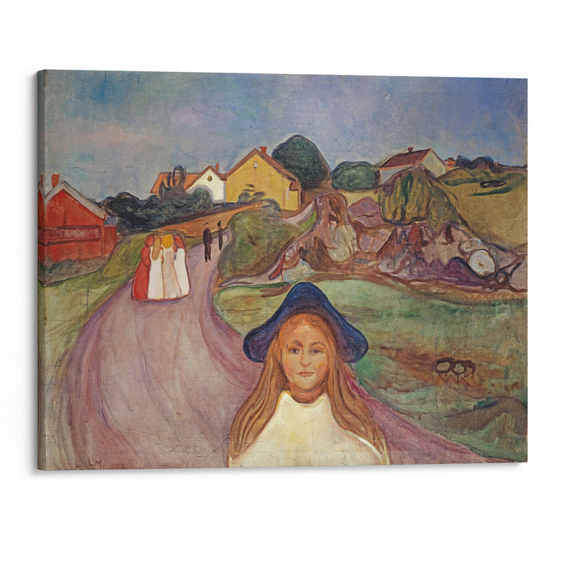 Road In Aasgaardstrand (1901) - Edvard Munch - Canvas Print