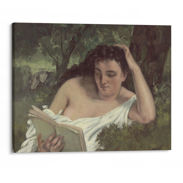 A Young Woman Reading (c. 1866-1868) - Gustave Courbet - Canvas Print