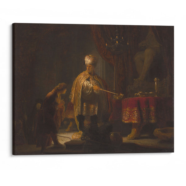 Daniel and Cyrus Before the Idol Bel (1633) - Rembrandt van Rijn - Canvas Print