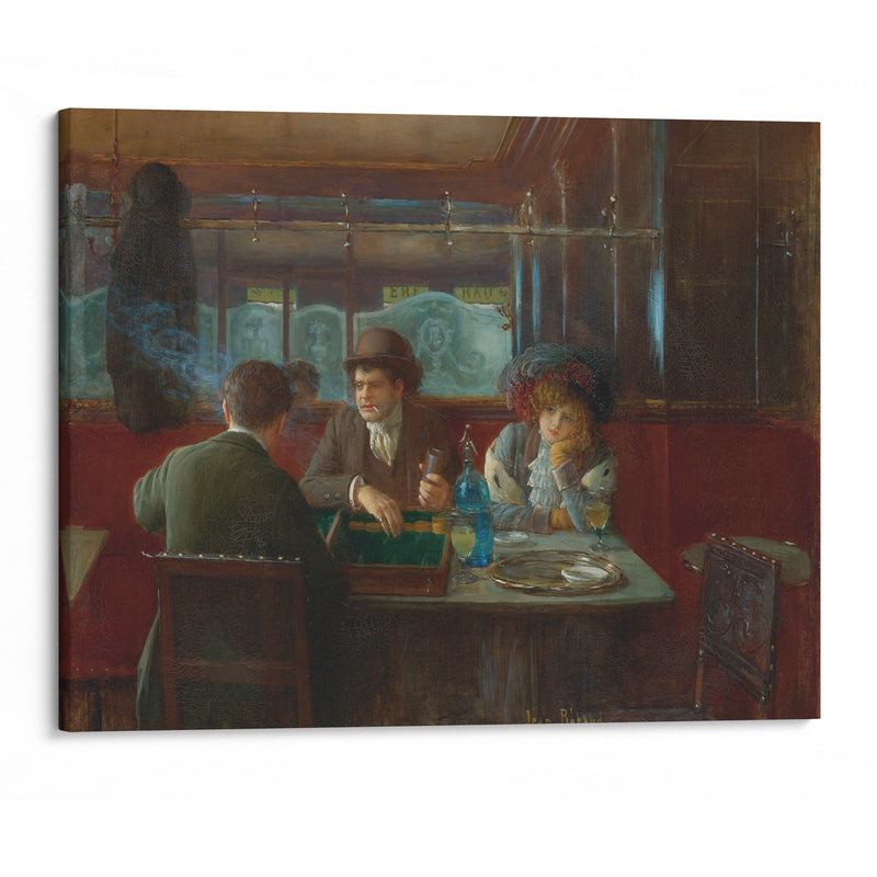Backgammon At The Café - Jean Béraud - Canvas Print