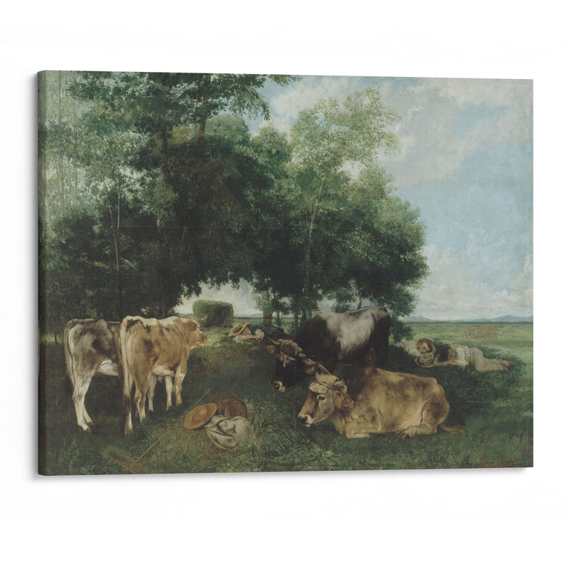 La Sieste Pendant La Saison Des Foins (1867-1868) - Gustave Courbet - Canvas Print